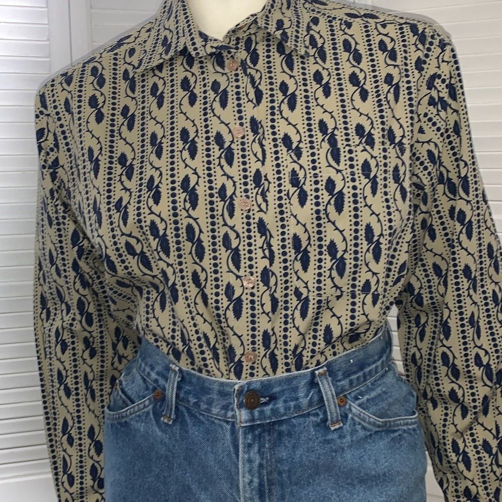 Cabin Creek Retro Western Button‎ Down Top Size Medium